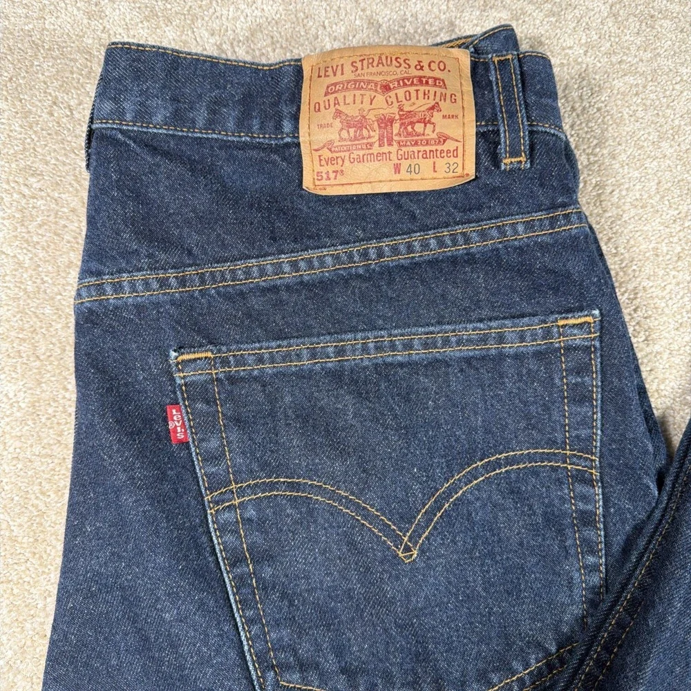 Vintage Levis 517 Bootcut Blue Jeans Mens 40 X 32 (FITS 38 X 32 Denim Made in US